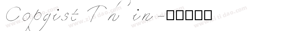 Copyist Thin字体转换